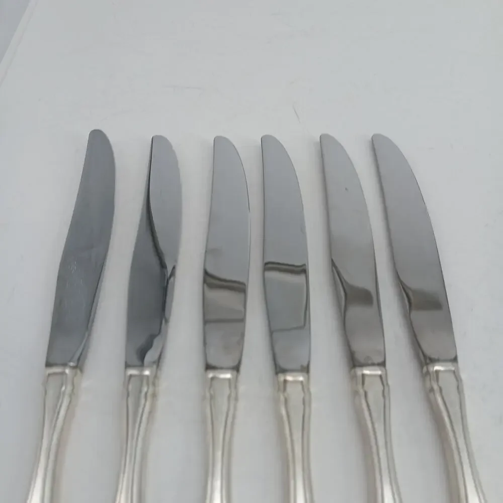 6X BK Rogers Oneida ALOUETTE Silverplate Butter Dinner Knives 1978
